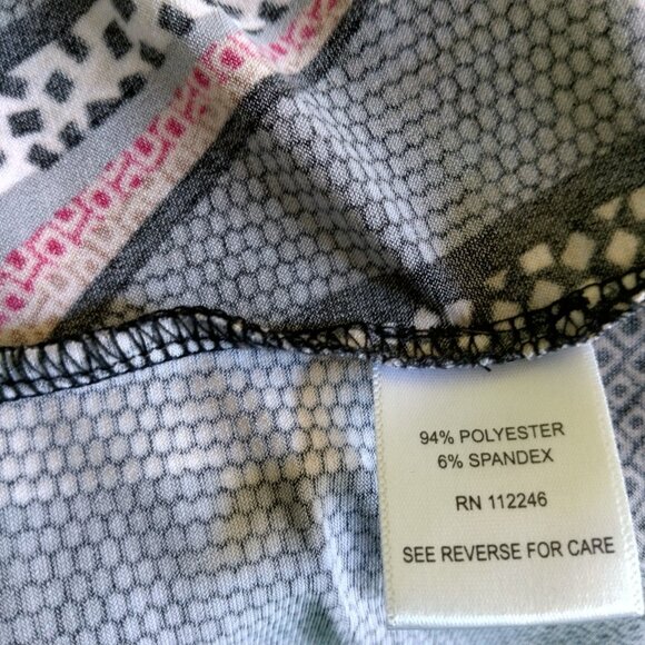 Vintage Y2K Sami & Jo Shirt XL Sleeveless Cowl Neck Abstract Geometric Artsy - Picture 9 of 13